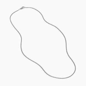 David Yurman Box Chain Necklace in Sterling Silver, 1.7mm, 18 Inch, No Stones